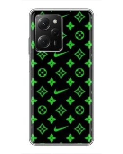 Чехол для Xiaomi POCO X5 Pro (5G) с картинкой «Неоновый принт LV»