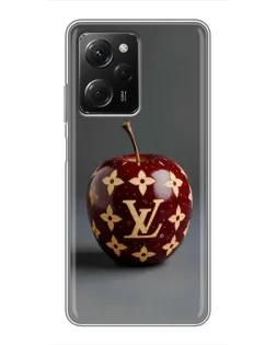 Чехол для Xiaomi POCO X5 Pro (5G) с картинкой «Красное яблоко LV»
