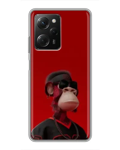 Чехол для Xiaomi POCO X5 Pro (5G) с картинкой «Bored Ape в красном» Чехол для Xiaomi POCO X5 Pro (5G) с картинкой «Bored Ape в красном»