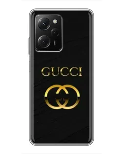 Чехол для Xiaomi POCO X5 Pro (5G) с картинкой «Золотой логотип Gucci»