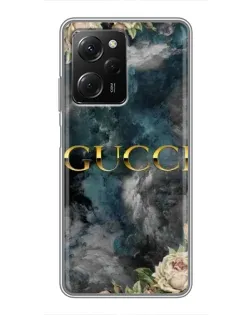 Чехол для Xiaomi POCO X5 Pro (5G) с картинкой «Абстрактные цветы Gucci»
