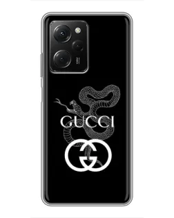 Чехол для Xiaomi POCO X5 Pro (5G) с картинкой «Gucci — серебряная змея»