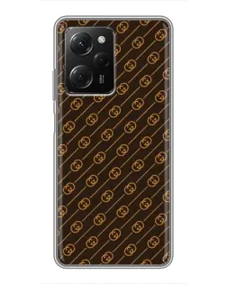 Чехол для Xiaomi POCO X5 Pro (5G) с картинкой «Gucci — золотые диагонали»