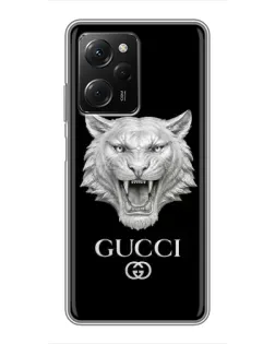 Чохол для Xiaomi POCO X5 Pro (5G) з картинкою «Gucci — срібний лев»