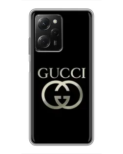 Чохол для Xiaomi POCO X5 Pro (5G) з картинкою «Gucci — золото на чорному»