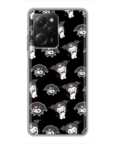 Чехол для Xiaomi POCO X5 Pro (5G) с картинкой «Черный паттерн Kuromi»