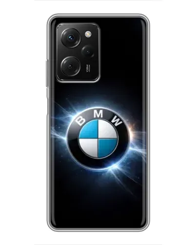 Чехол для Xiaomi POCO X5 Pro (5G) с картинкой «BMW — неоновое сияние»