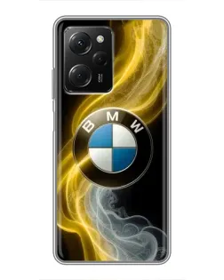 Чехол для Xiaomi POCO X5 Pro (5G) с картинкой «Золотистый дым BMW»