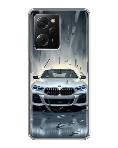 Чехол для Xiaomi POCO X5 Pro (5G) с картинкой «BMW в свете фар»