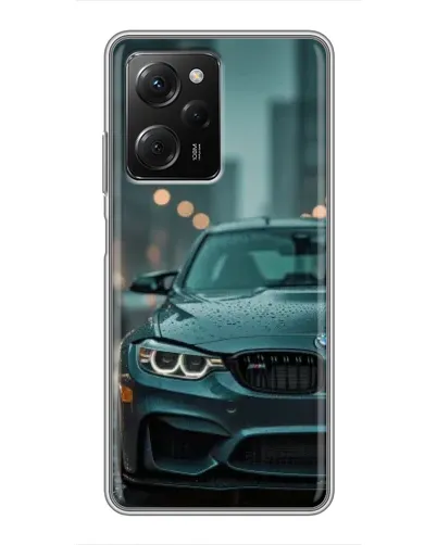 Чехол для Xiaomi POCO X5 Pro (5G) с картинкой «BMW в огнях города»