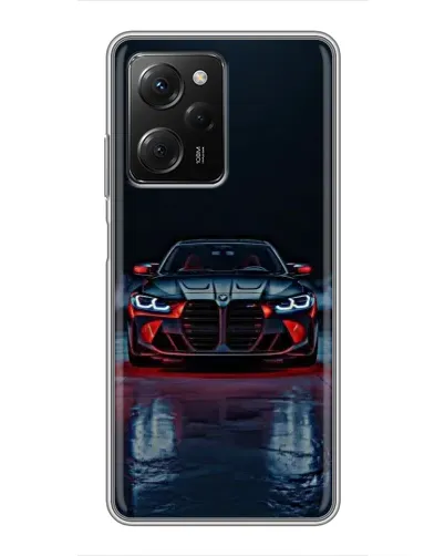 Чехол для Xiaomi POCO X5 Pro (5G) с картинкой «BMW на мокрой дороге»
