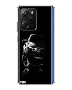 Чехол для Xiaomi POCO X5 Pro (5G) с картинкой «Силуэт BMW в темноте»