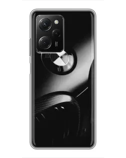Чехол для Xiaomi POCO X5 Pro (5G) с картинкой «Эмблема BMW — макро»