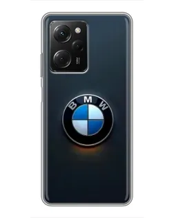 Чехол для Xiaomi POCO X5 Pro (5G) с картинкой «Логотип BMW — минимализм»