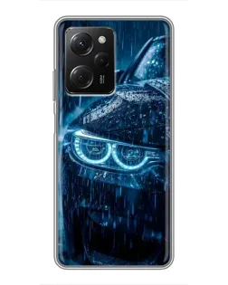 Чохол для Xiaomi POCO X5 Pro (5G) з картинкою «BMW під дощем»