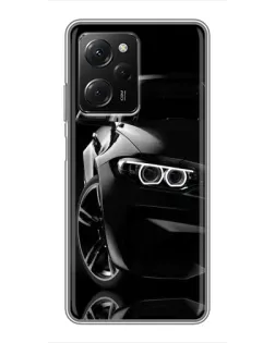 Чохол для Xiaomi POCO X5 Pro (5G) з картинкою «Чорна BMW — профіль»