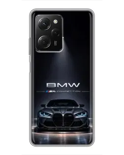 Чохол для Xiaomi POCO X5 Pro (5G) з картинкою «BMW крізь нічне місто»