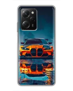 Чохол для Xiaomi POCO X5 Pro (5G) з картинкою «BMW — золота емблема»