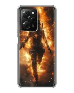 Чохол для Xiaomi POCO X5 Pro (5G) з картинкою «BMW — швидкість у дощі»