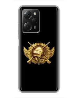 Чохол для Xiaomi POCO X5 Pro (5G) з картинкою «PUBG — помаранчевий градієнт»