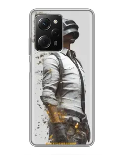 Чехол для Xiaomi POCO X5 Pro (5G) с картинкой «PUBG — боец в пыли»