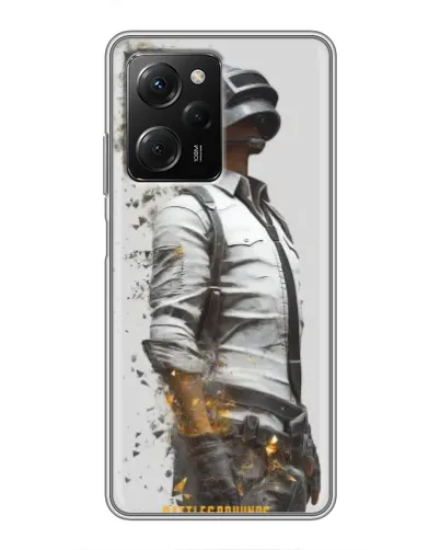 Чехол для Xiaomi POCO X5 Pro (5G) с картинкой «PUBG — боец в пыли»