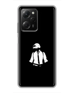 Чехол для Xiaomi POCO X5 Pro (5G) с картинкой «PUBG — белый шлем»
