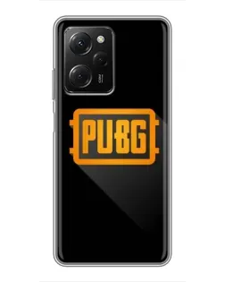 Чехол для Xiaomi POCO X5 Pro (5G) с картинкой «PUBG — рамка лого»