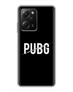Чехол для Xiaomi POCO X5 Pro (5G) с картинкой «PUBG — белый логотип»