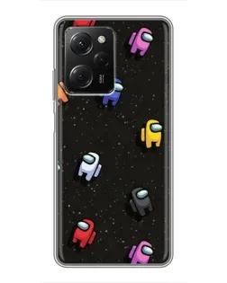 Чохол для Xiaomi POCO X5 Pro (5G) з картинкою «Космічний патерн Among Us»