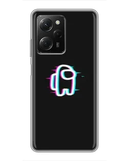 Чехол для Xiaomi POCO X5 Pro (5G) с картинкой «Among Us неон»