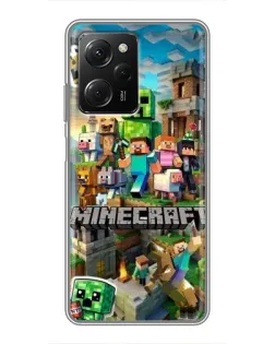 Чохол для Xiaomi POCO X5 Pro (5G) з картинкою «Замок Minecraft»