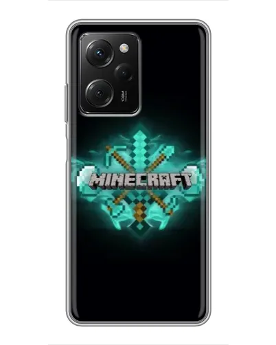 Чехол для Xiaomi POCO X5 Pro (5G) с картинкой «Minecraft Diamond лого» Чехол для Xiaomi POCO X5 Pro (5G) с картинкой «Minecraft Diamond лого»