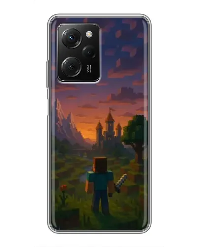 Чехол для Xiaomi POCO X5 Pro (5G) с картинкой «Стив у башни» Чехол для Xiaomi POCO X5 Pro (5G) с картинкой «Стив у башни»