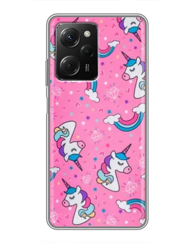 Чехол для Xiaomi POCO X5 Pro (5G) с картинкой «Unicorn паттерн розовый» Чехол для Xiaomi POCO X5 Pro (5G) с картинкой «Unicorn паттерн розовый»