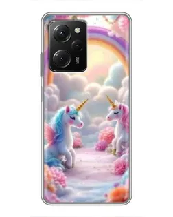 Чехол для Xiaomi POCO X5 Pro (5G) с картинкой «Радуга и единороги» Чехол для Xiaomi POCO X5 Pro (5G) с картинкой «Радуга и единороги»