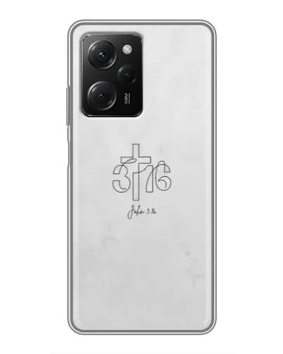 Чехол для Xiaomi POCO X5 Pro (5G) с картинкой «Иоанна 3:16 Крест»