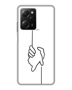 Чехол для Xiaomi POCO X5 Pro (5G) с картинкой «Рука держит»