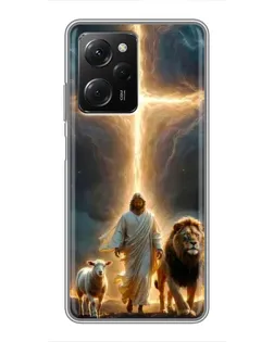 Чехол для Xiaomi POCO X5 Pro (5G) с картинкой «Лев Иуды и Свет»