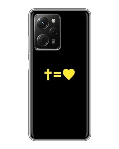 Чехол для Xiaomi POCO X5 Pro (5G) с картинкой «Сердце и Крест»