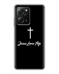 Чехол для Xiaomi POCO X5 Pro (5G) с картинкой «Иисус любит тебя»