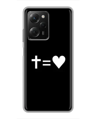 Чехол для Xiaomi POCO X5 Pro (5G) с картинкой «Крест и Сердце»