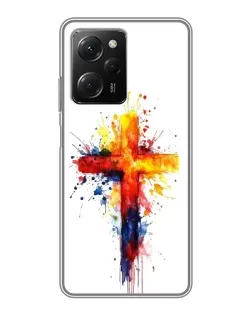 Чехол для Xiaomi POCO X5 Pro (5G) с картинкой «Акварельный крест»