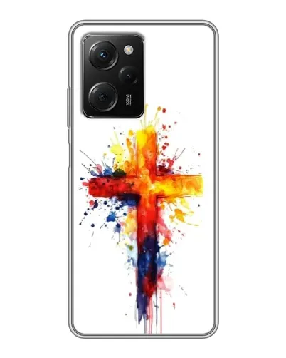 Чехол для Xiaomi POCO X5 Pro (5G) с картинкой «Акварельный крест»