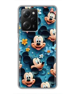 Чехол для Xiaomi POCO X5 Pro (5G) с картинкой «Паттерн Микки и Минни»