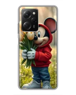 Чехол для Xiaomi POCO X5 Pro (5G) с картинкой «Микки с тюльпанами» Чехол для Xiaomi POCO X5 Pro (5G) с картинкой «Микки с тюльпанами»