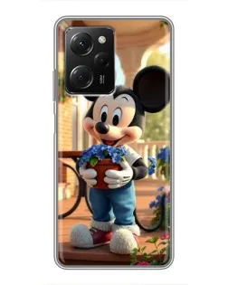 Чехол для Xiaomi POCO X5 Pro (5G) с картинкой «Микки садовод»