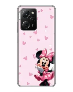 Чехол для Xiaomi POCO X5 Pro (5G) с картинкой «Минни Маус и сердечки»