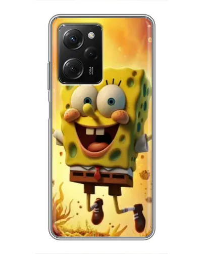 Чехол для Xiaomi POCO X5 Pro (5G) с картинкой «Губка Боб прыгает»