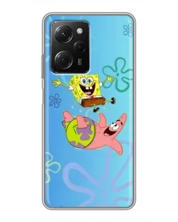 Чехол для Xiaomi POCO X5 Pro (5G) с картинкой «Спанч Боб и Патрик»